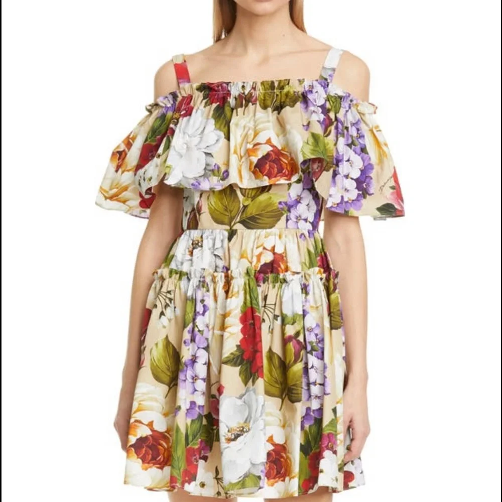 DOLCE AND GABBANA Gorgeous/Brand New/ Never worn, Cotton poplin floral dress - Picture 1 of 7